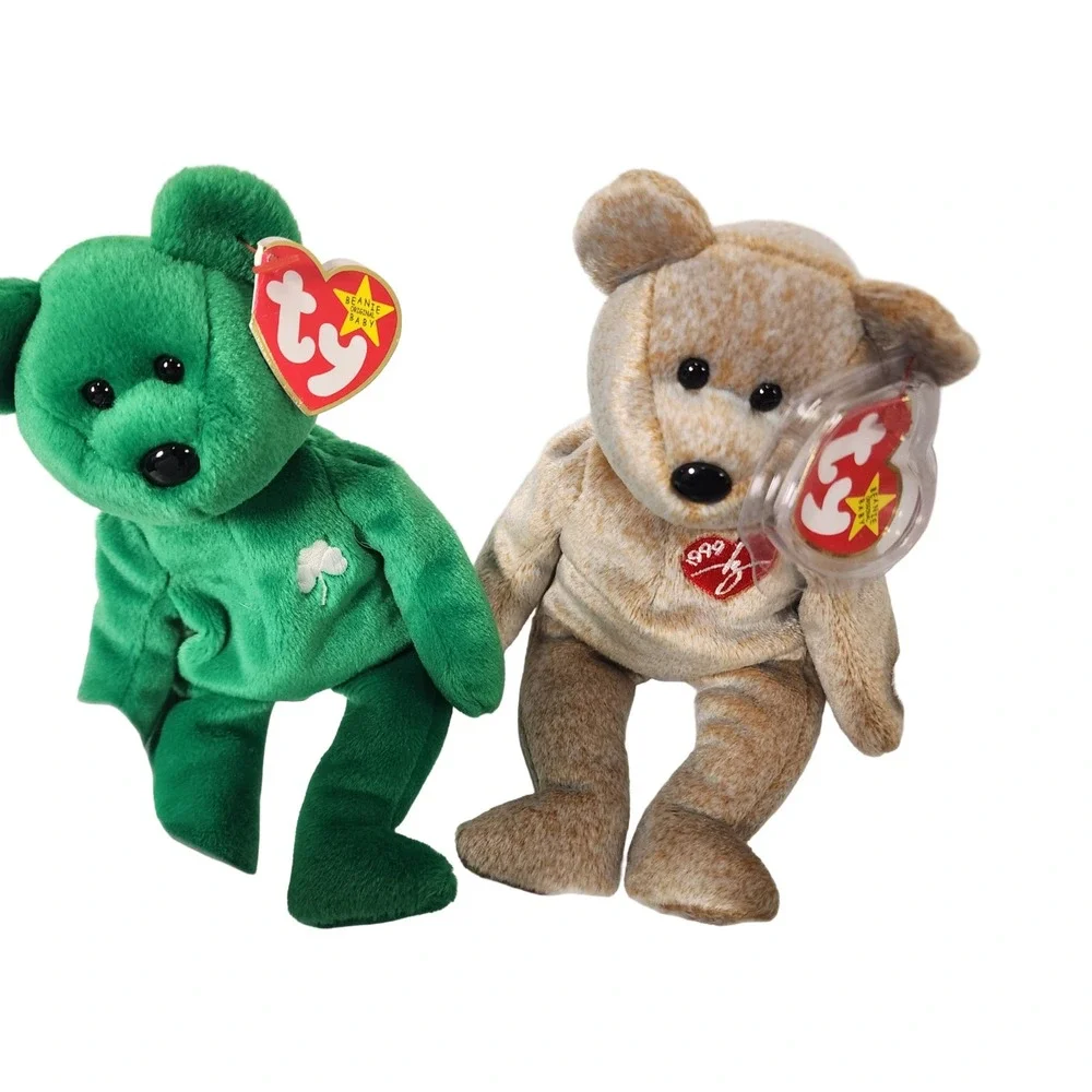Ty Beanie Babies Lot of 10 Maple Erin 1999 Signature Holiday Teddy‎ Moose Plush